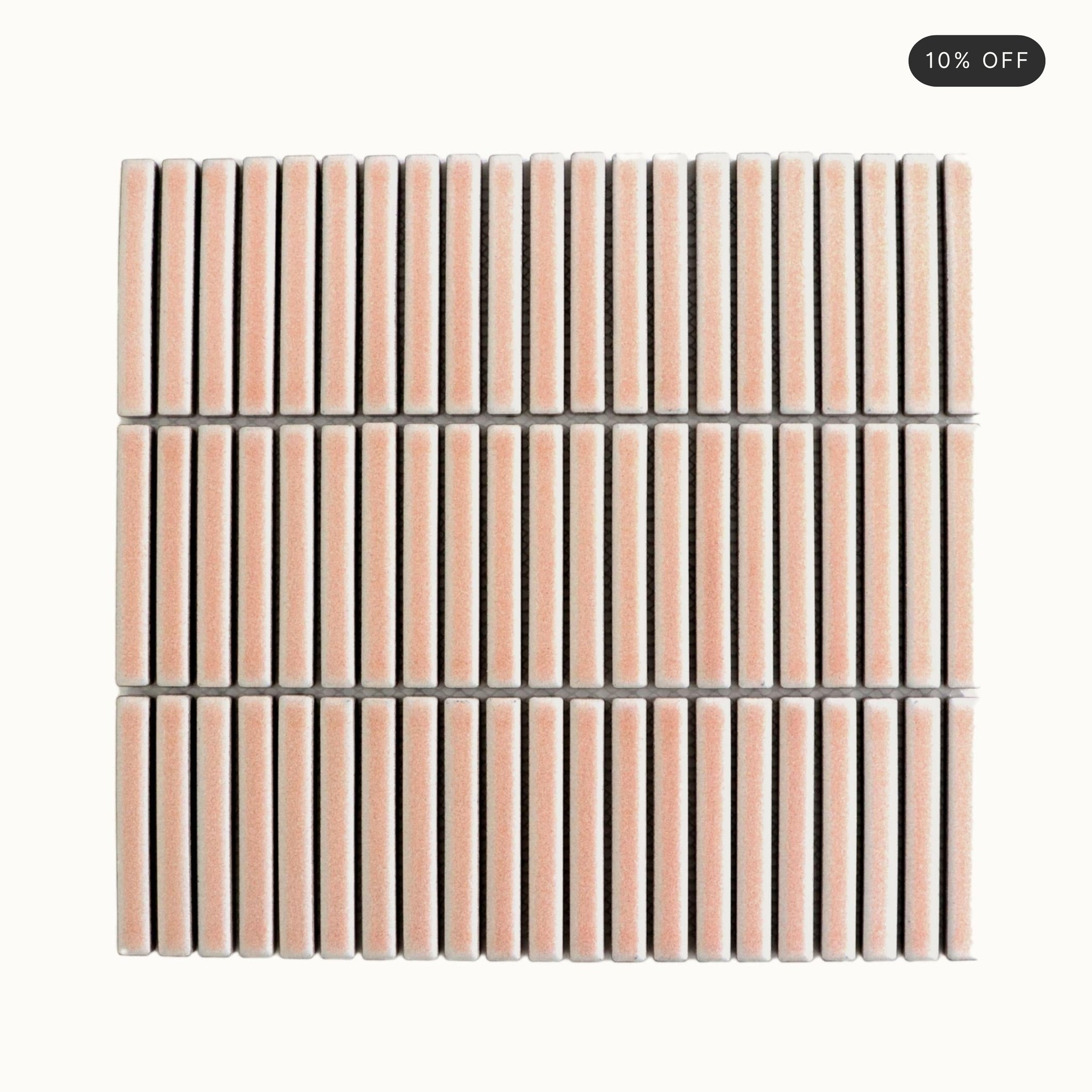 Salmon Pink Mosaic Stack