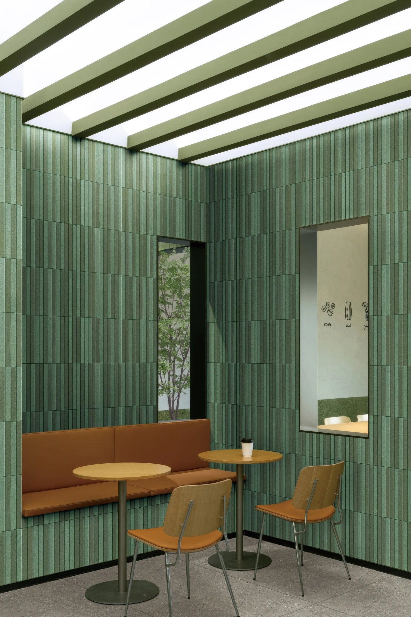 Frio Verde Unglazed Strip Mosaic Tisa Home