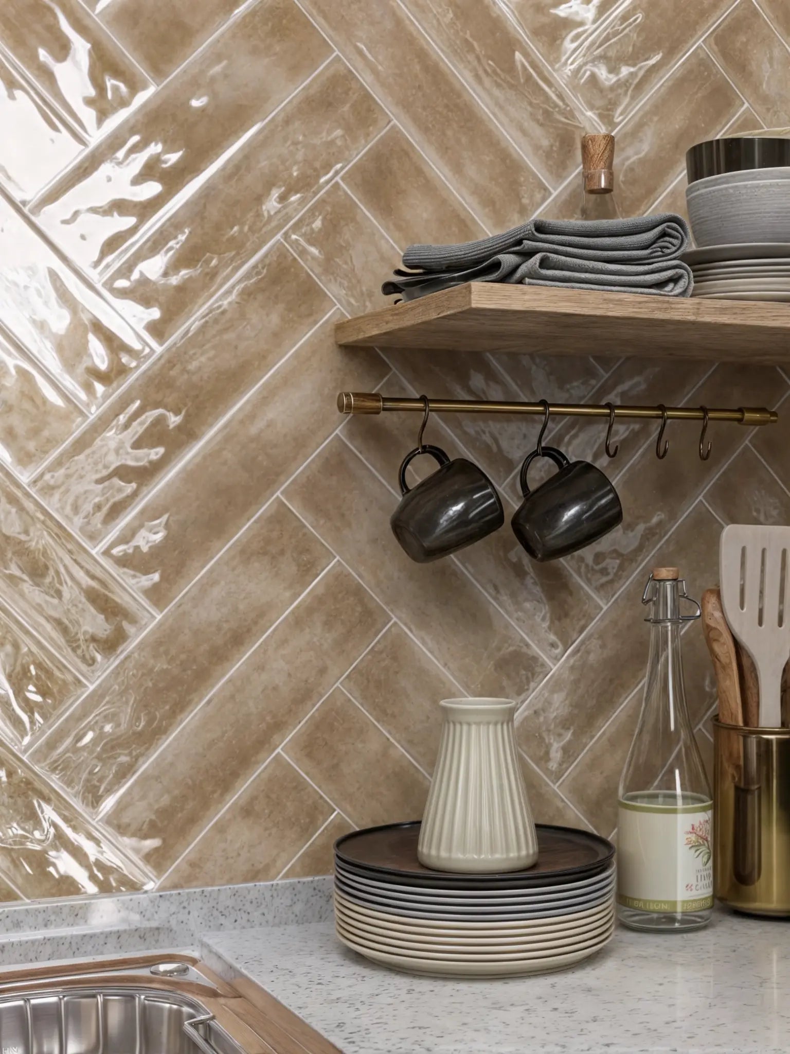TH Taupe Subway Tile – Tisa Home