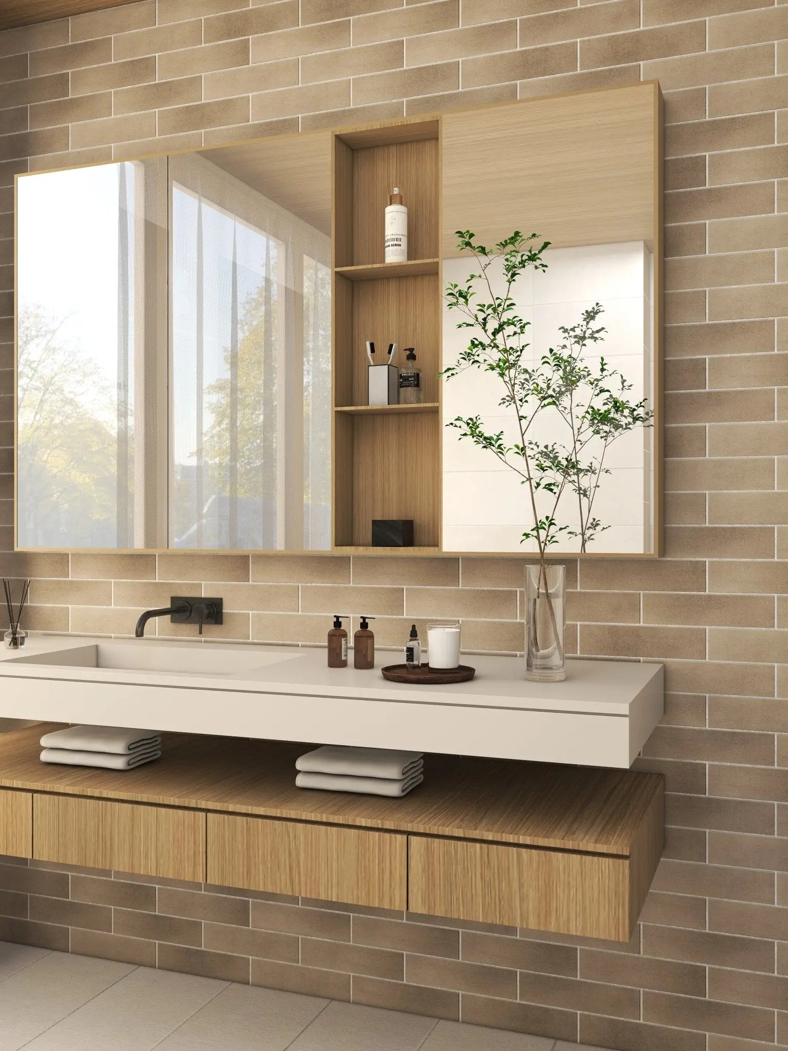 TH Taupe Subway Tile – Tisa Home