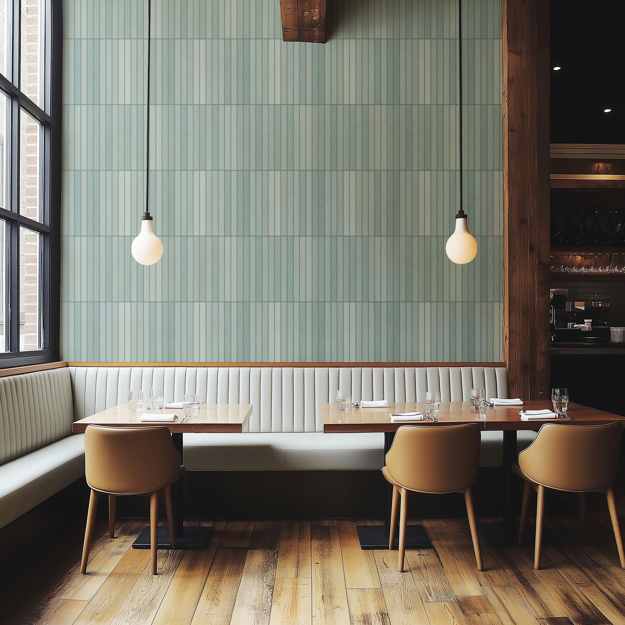 Frio Azul Unglazed Strip Mosaic
