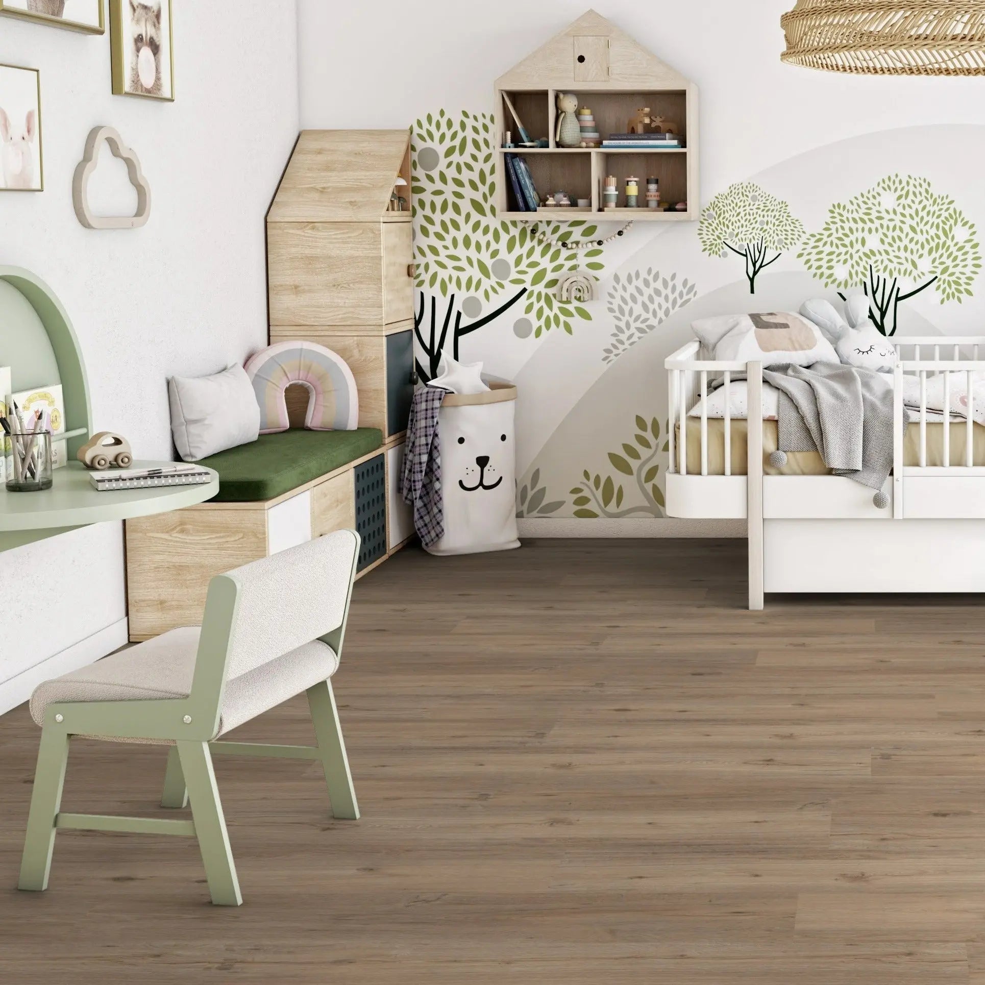Soft Oak Light Grey Luxury Vinyl Tile Tisa Home